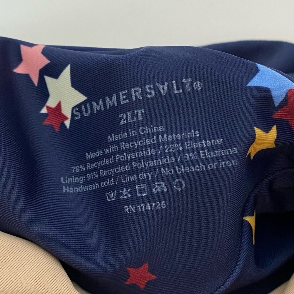 Summersalt x Home Edit Navy Scatter Stars in Deep Sea-The Ruched Sidestroke - Picture 6 of 9